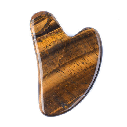 Crystal Heart Shape Scraping Board Face Skincare Use GEMROCKY-Jewelry-Tiger Eye Stone-