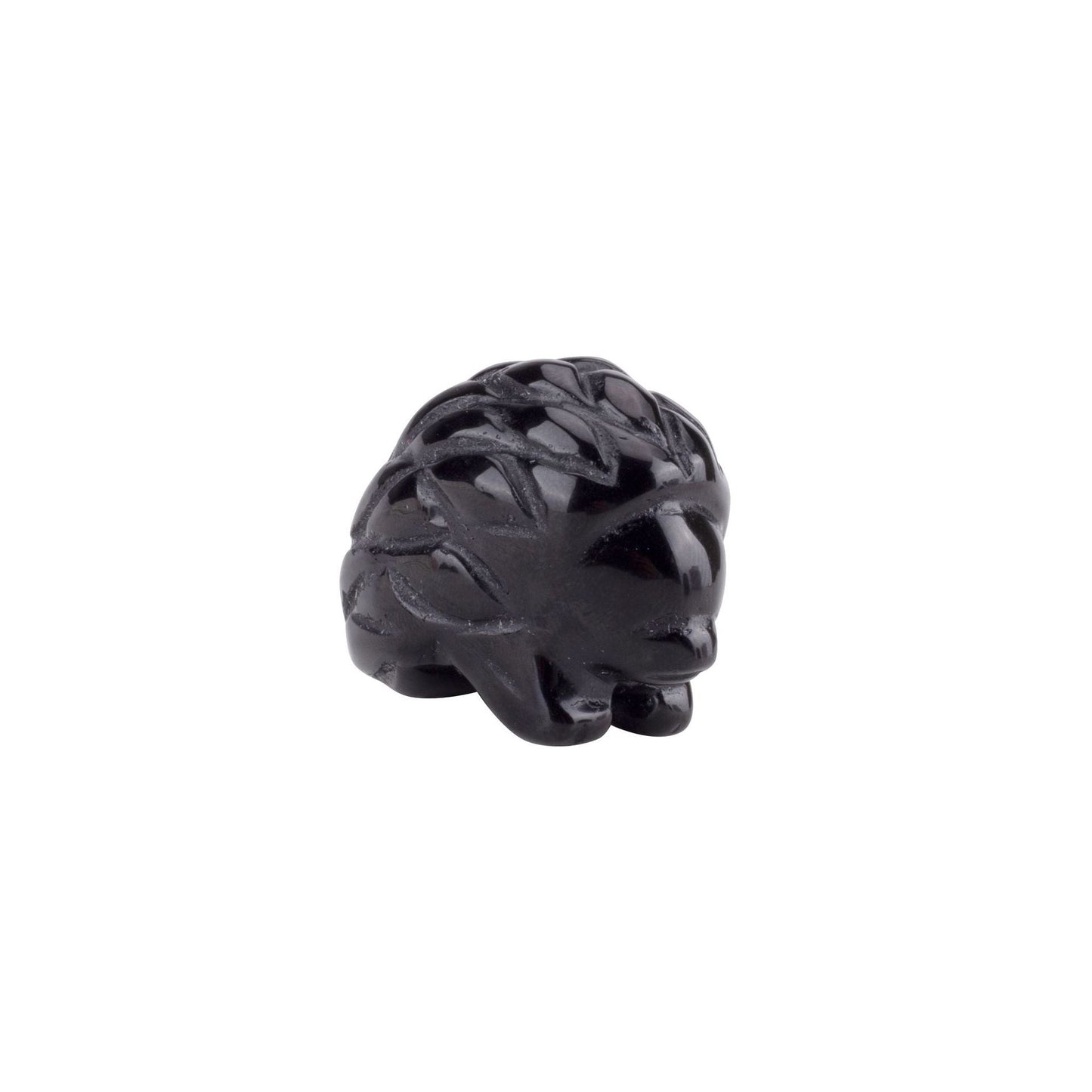 Crystal Hedgehog 1.5 Inch Carvings GEMROCKY-Carvings-Black Obsidian-