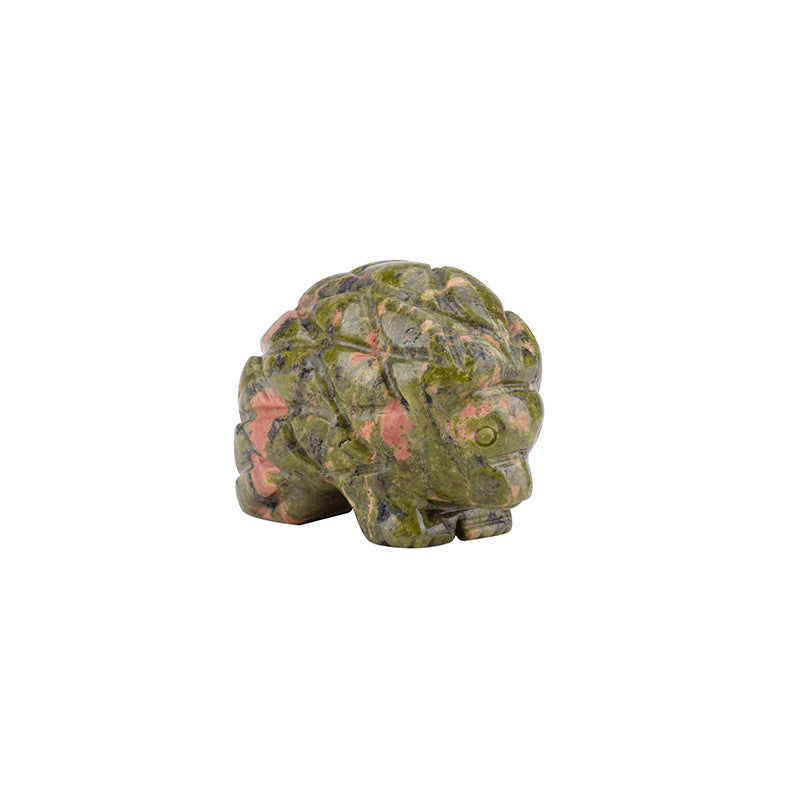 Crystal Hedgehog 1.5 Inch Carvings GEMROCKY-Carvings-Unakite-