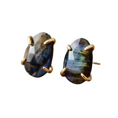 Crystal Labradorite Earrings GEMROCKY-Jewelry-