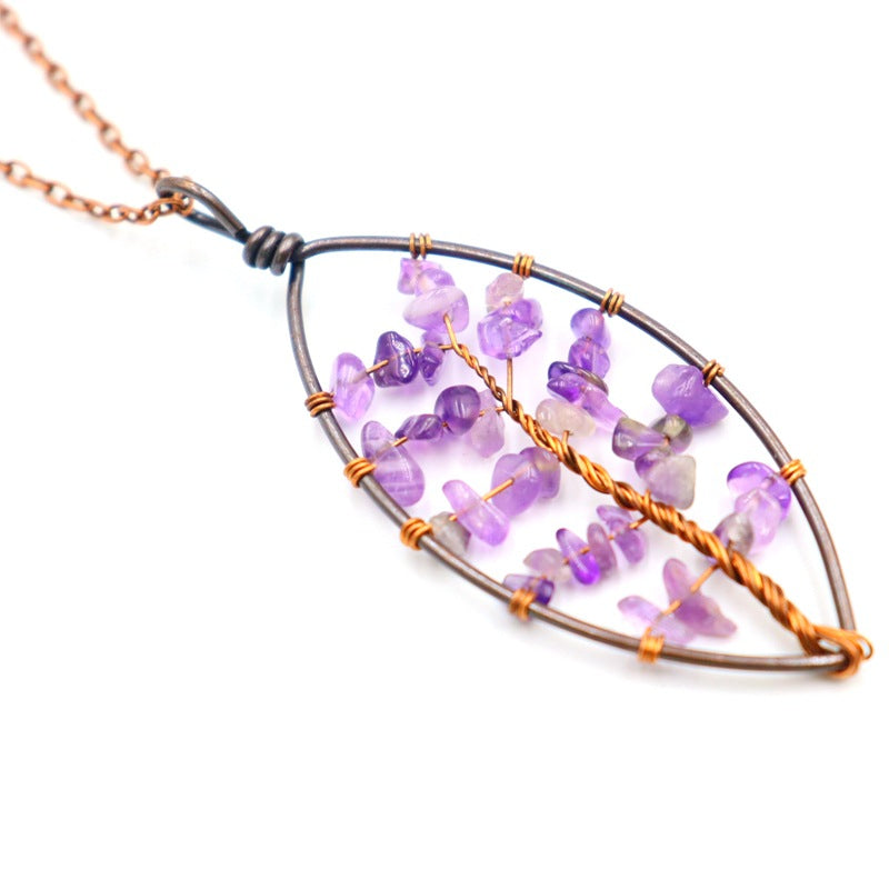 Crystal Life Tree Necklaces GEMROCKY-Jewelry-Amethyst-