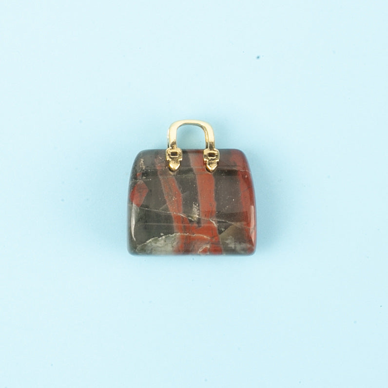 Crystal Mini 2.5cm Handbag Carvings GEMROCKY-Carvings-African Blood Stone-