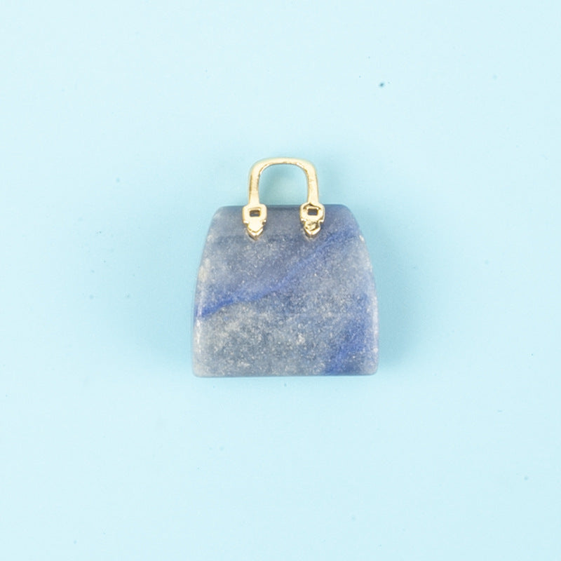 Crystal Mini 2.5cm Handbag Carvings GEMROCKY-Carvings-Blue Aventurine-