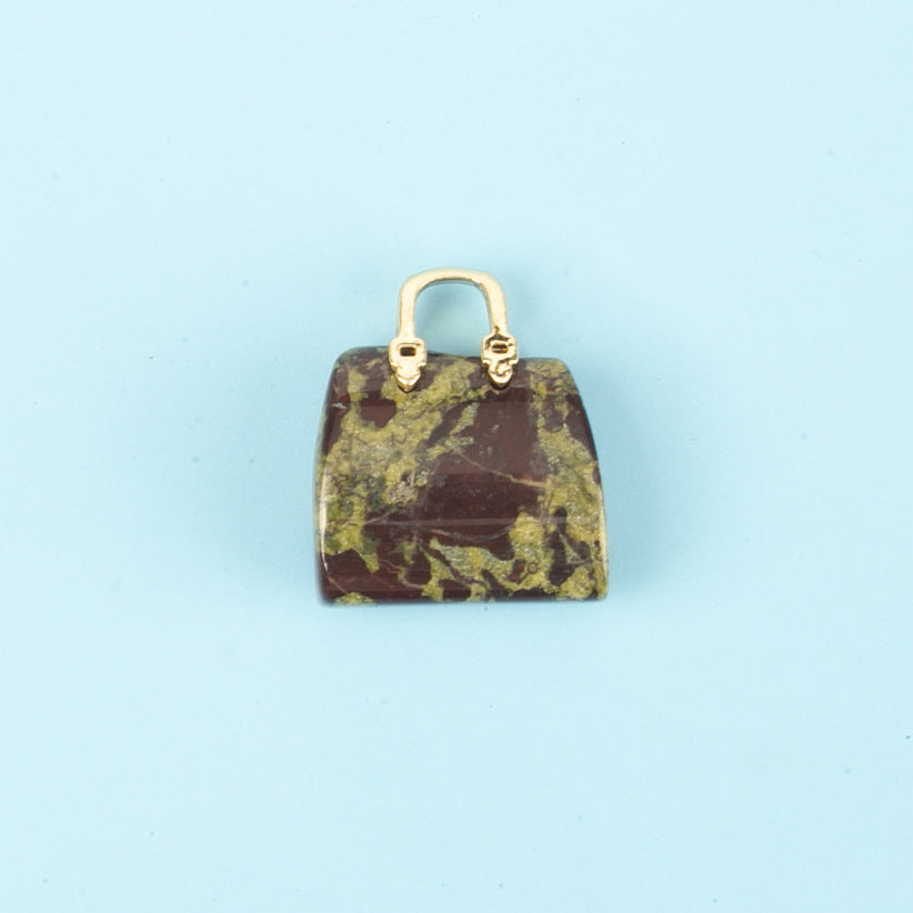Crystal Mini 2.5cm Handbag Carvings GEMROCKY-Carvings-Dragon Blood Stone-