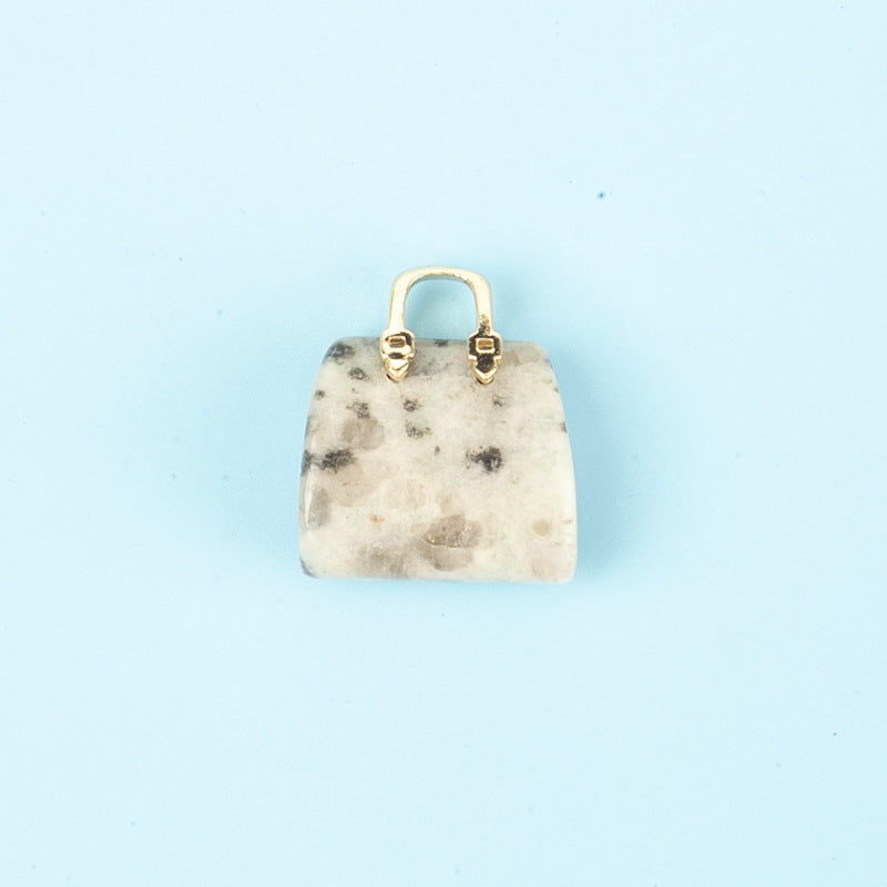 Crystal Mini 2.5cm Handbag Carvings GEMROCKY-Carvings-Kiwi Jasper-