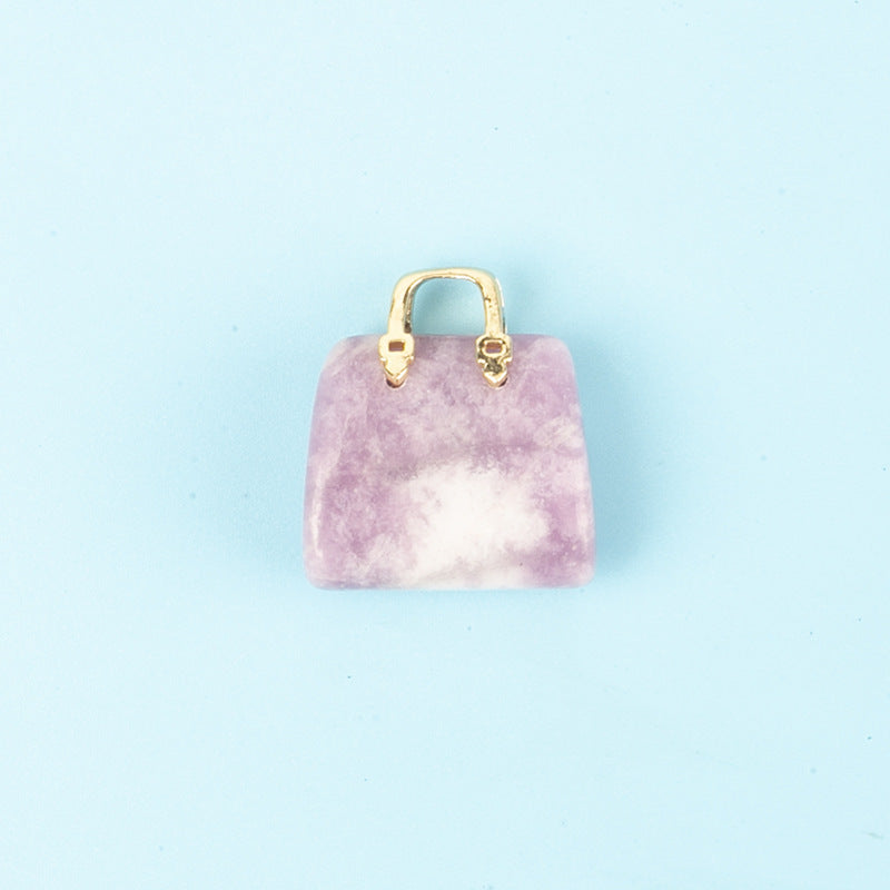 Crystal Mini 2.5cm Handbag Carvings GEMROCKY-Carvings-Lepidolite-