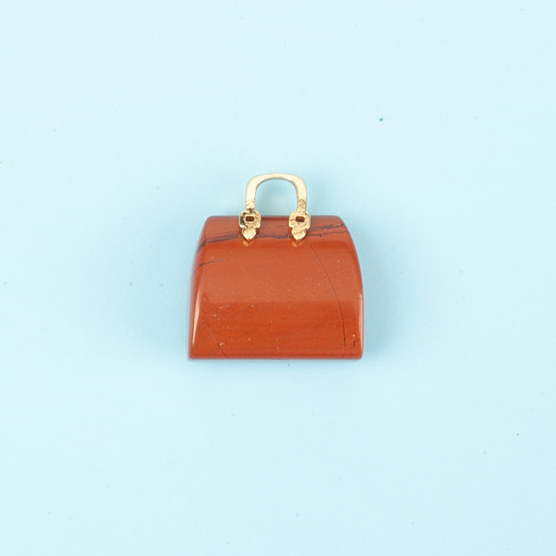 Crystal Mini 2.5cm Handbag Carvings GEMROCKY-Carvings-Red Jasper-