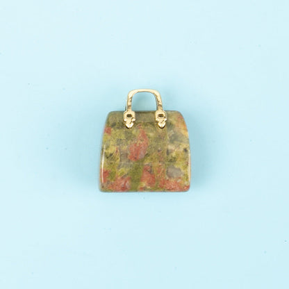 Crystal Mini 2.5cm Handbag Carvings GEMROCKY-Carvings-Unakite-