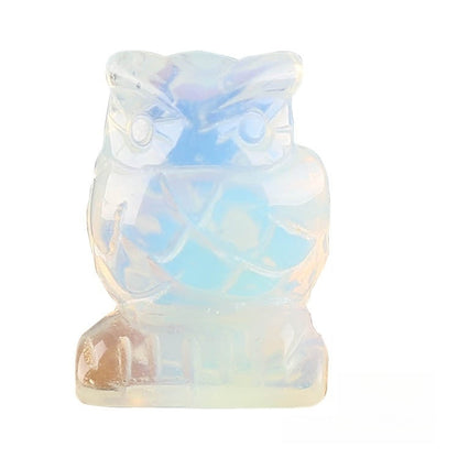 Crystal Owl 2 Inch Carvings GEMROCKY-Carvings-Opalite-