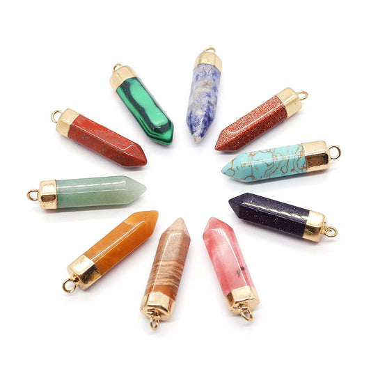 Crystal Pendulum Golden Pendants for Necklace GEMROCKY-Jewelry-