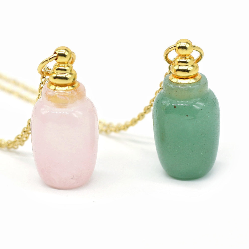 Crystal Perfume Fragrance Mini Bottle Pendant Necklaces GEMROCKY-Jewelry-