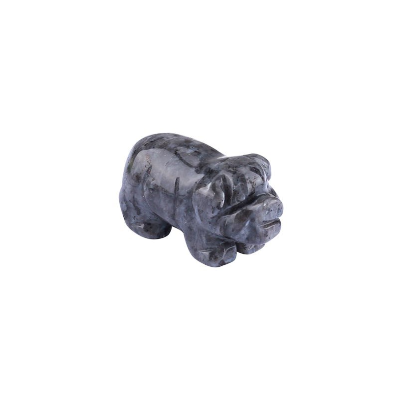 Crystal Pig 1.5 Inch Carvings GEMROCKY-Carvings-Larvikite-