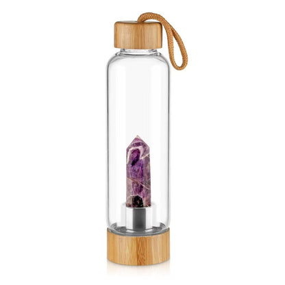 Crystal Point Wand Obelisk Bamboo Water Bottles GEMROCKY-Decoration-Dream Amethyst-