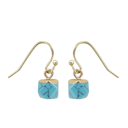 Crystal Polyhedron Earrings GEMROCKY-Jewelry-Blue Turquoise-