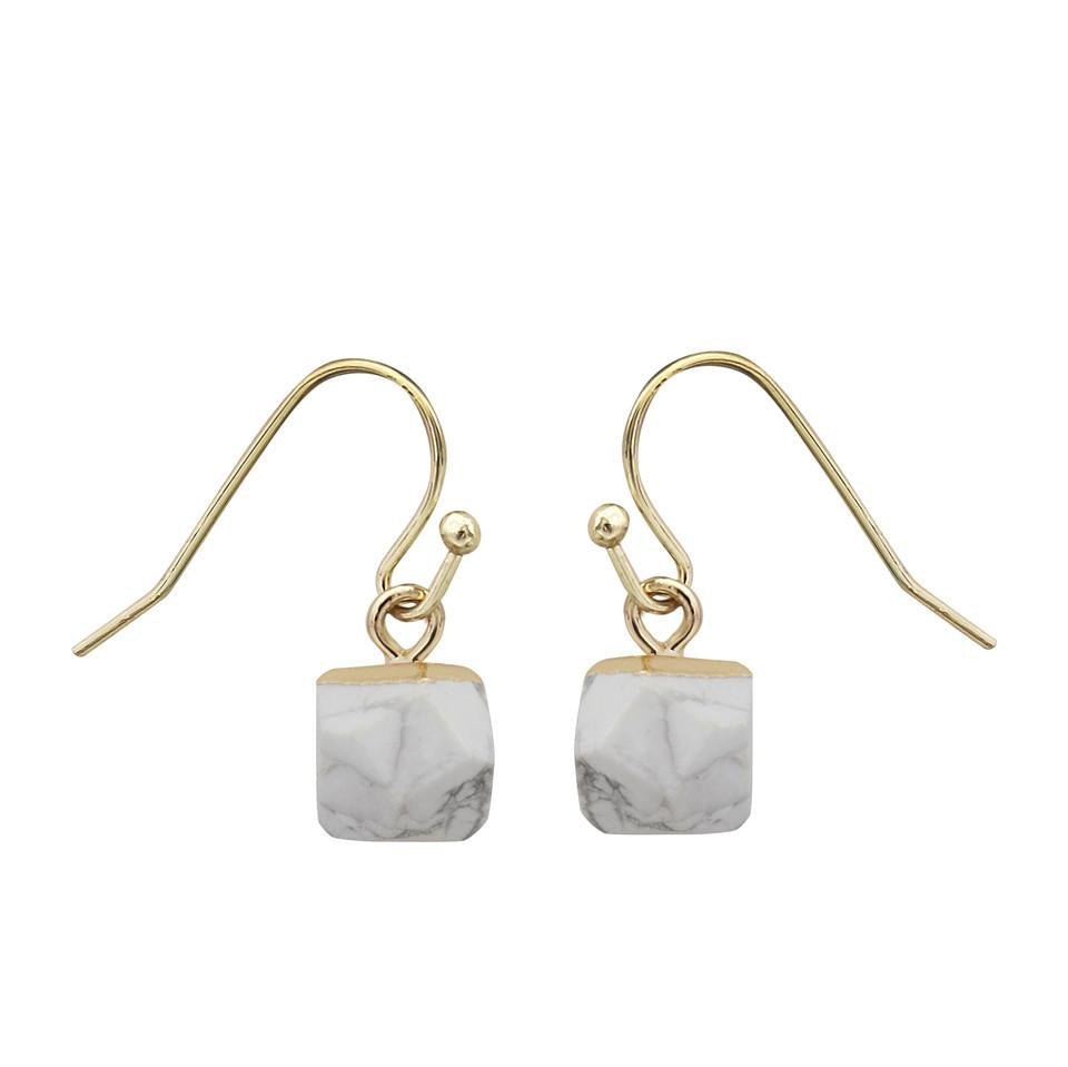 Crystal Polyhedron Earrings GEMROCKY-Jewelry-Howlite-