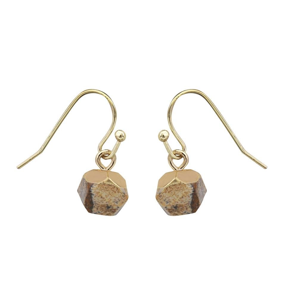 Crystal Polyhedron Earrings GEMROCKY-Jewelry-Picture Jasper-