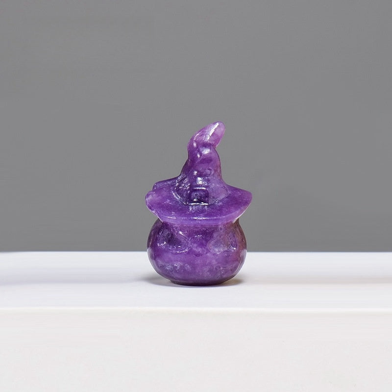 Crystal Pumpkin Halloween 3cm Mini Carving GEMROCKY-Carvings-Lepidolite-