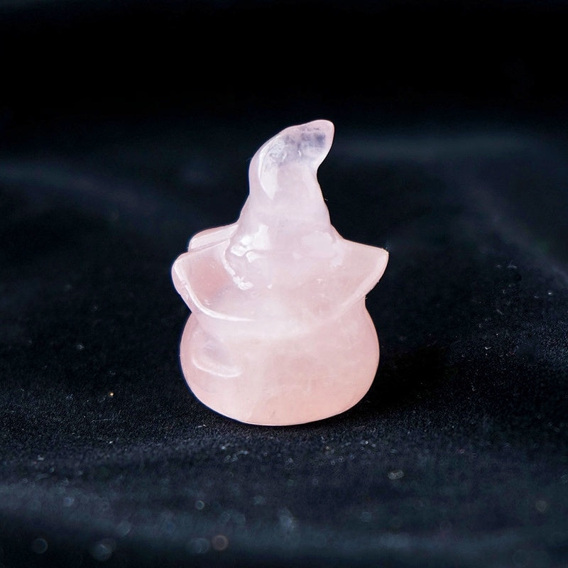 Crystal Pumpkin Halloween 3cm Mini Carving GEMROCKY-Carvings-Rose Quartz-