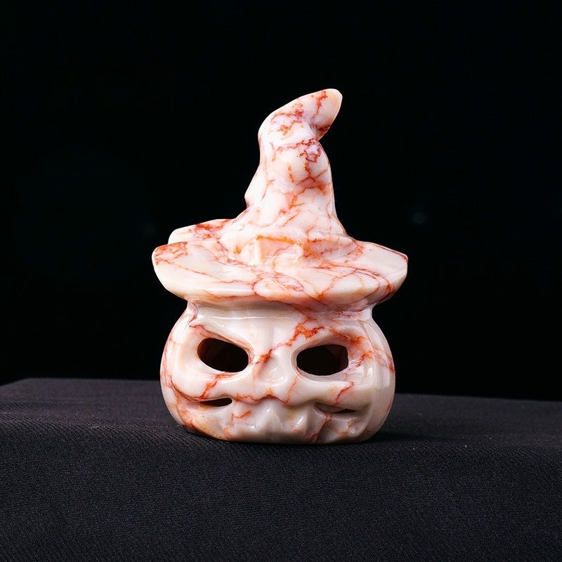 Crystal Pumpkin Halloween 7cm Carving GEMROCKY-Carvings-Red Net Stone-