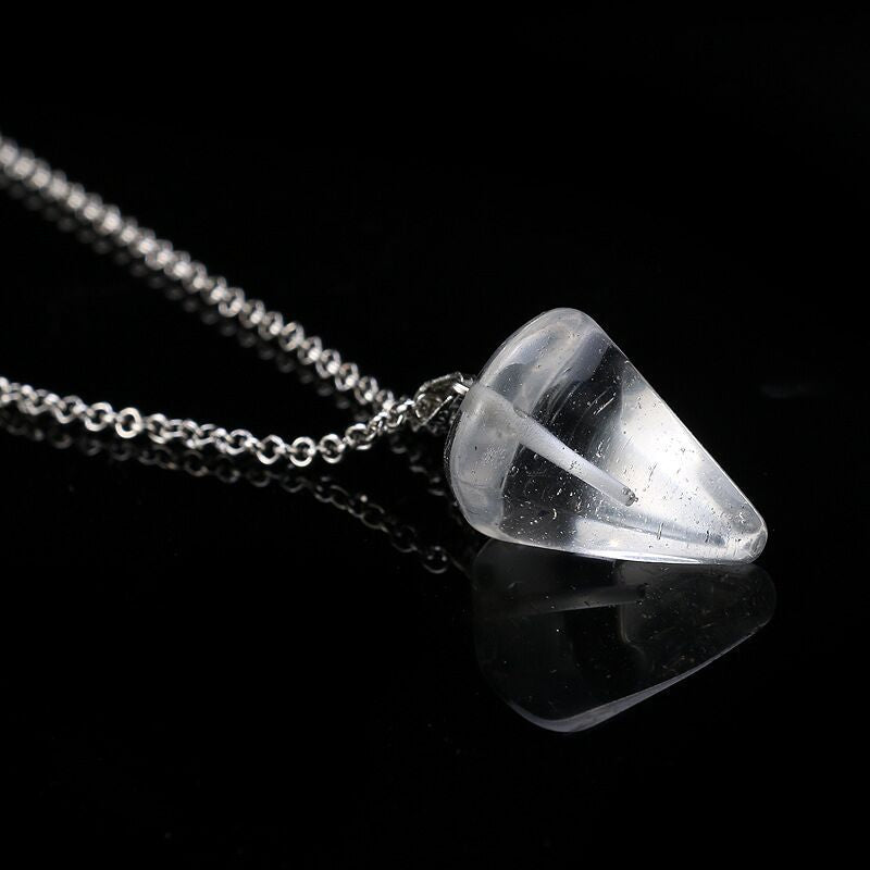 Crystal Pyramid Drop Necklaces GEMROCKY-Jewelry-Clear Quartz-