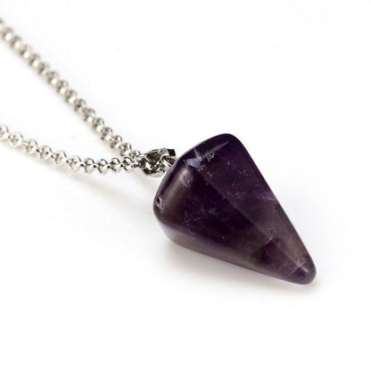 Crystal Pyramid Drop Necklaces GEMROCKY-Jewelry-Dream Amethyst-