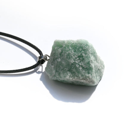 Crystal Rough Stone Pendant Necklaces GEMROCKY-Jewelry-Green Aventurine-