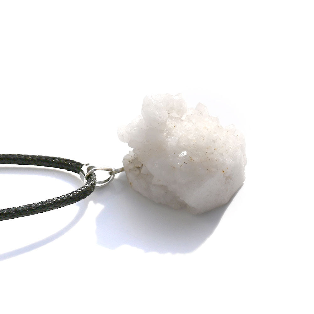 Crystal Rough Stone Pendant Necklaces GEMROCKY-Jewelry-White Cluster-