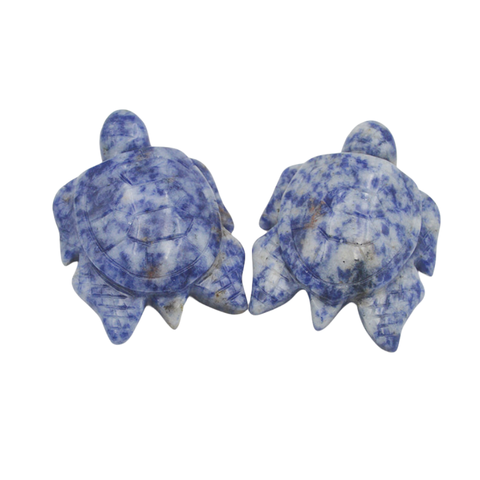 Crystal Sea Turtle 5.5cm Carvings GEMROCKY-Carvings-Blue Spot Stone-