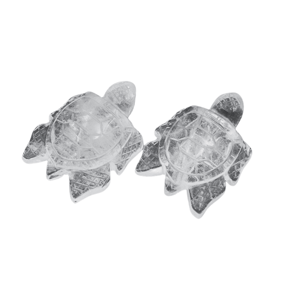 Crystal Sea Turtle 5.5cm Carvings GEMROCKY-Carvings-Clear Quartz-