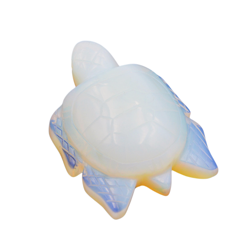 Crystal Sea Turtle 5.5cm Carvings GEMROCKY-Carvings-Opalite-