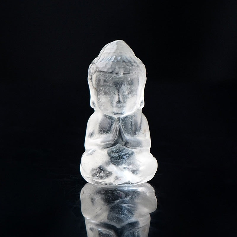 Crystal Small Budda 26mm Carvings GEMROCKY-Carvings-Clear Quartz-