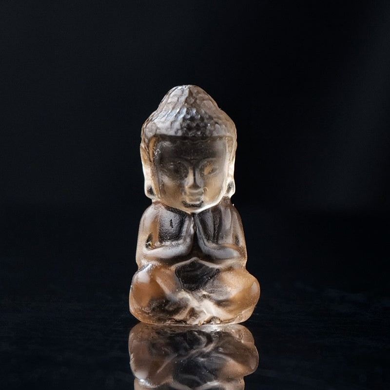 Crystal Small Budda 26mm Carvings GEMROCKY-Carvings-Smoky Quartz-