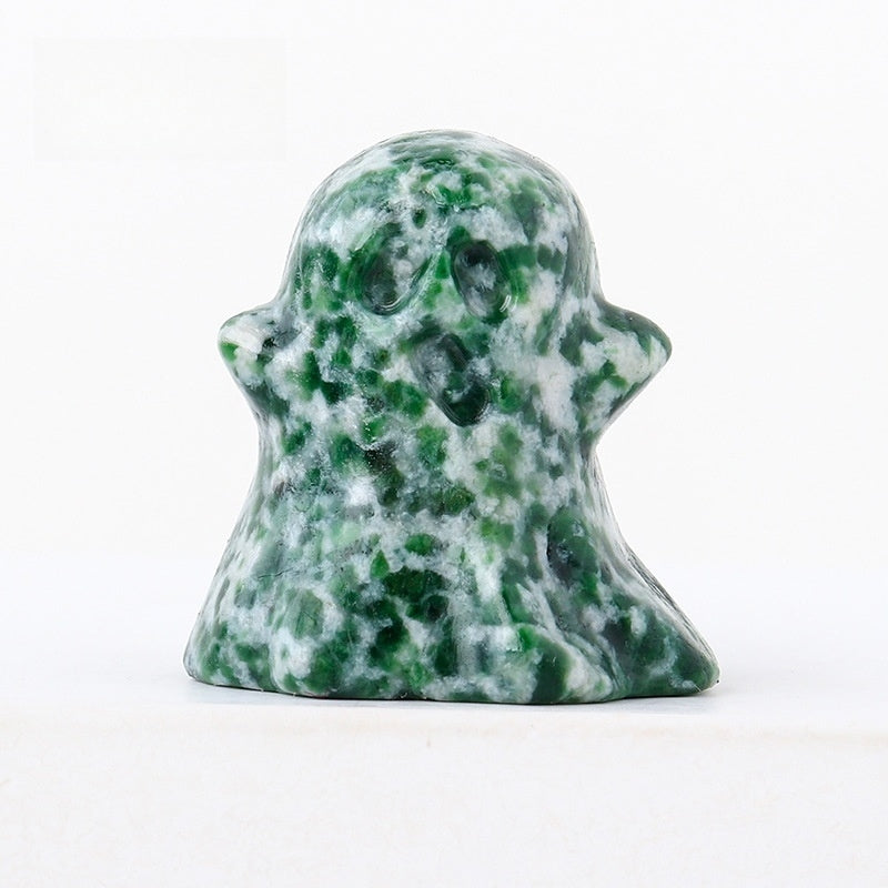 Crystal Small Ghost 3cm Carvings GEMROCKY-Carvings-Green Spot Stone-