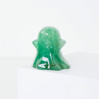 Crystal Small Ghost 3cm Carvings GEMROCKY-Carvings-Green Strawberry Quartz-