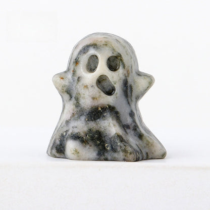 Crystal Small Ghost 3cm Carvings GEMROCKY-Carvings-Leopard Skin Jasper-