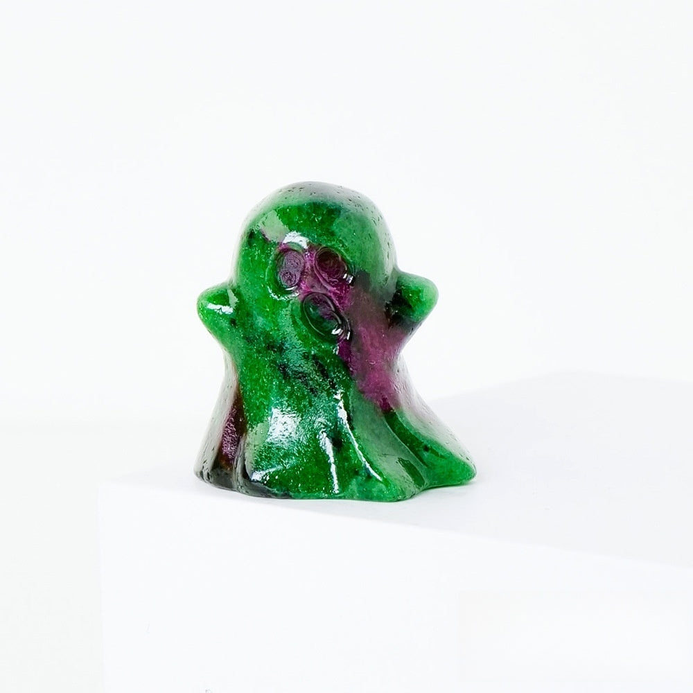 Crystal Small Ghost 3cm Carvings GEMROCKY-Carvings-Ruby Zoisite-