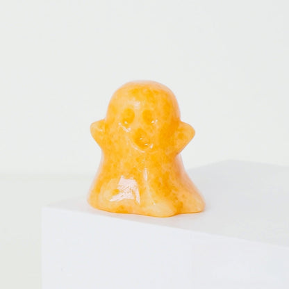 Crystal Small Ghost 3cm Carvings GEMROCKY-Carvings-Yellow Calcite-