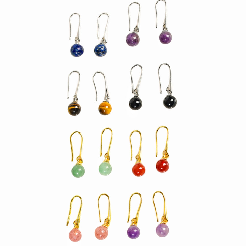 Crystal Sphere Eardrop Earrings GEMROCKY-Jewelry-