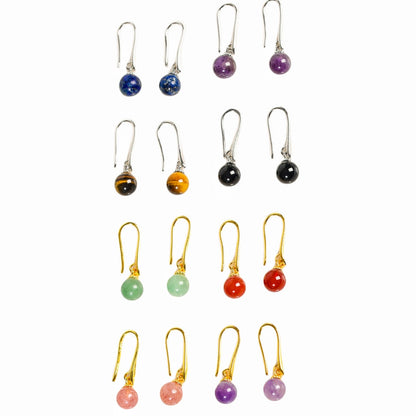 Crystal Sphere Eardrop Earrings GEMROCKY-Jewelry-