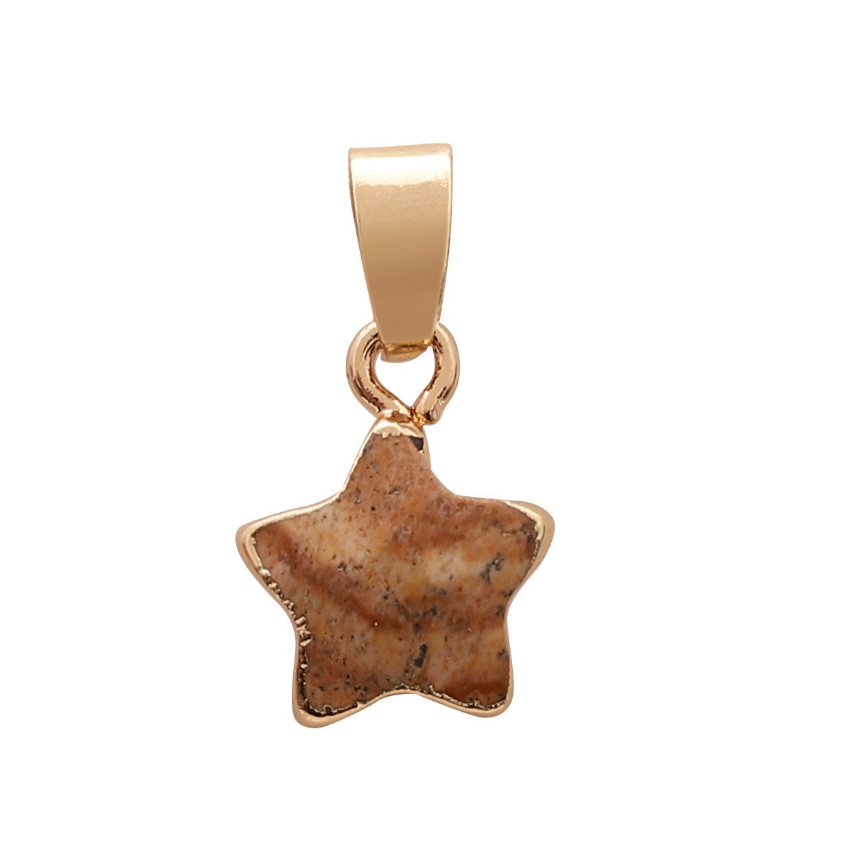 Crystal Star Pentagram Pendant Necklaces GEMROCKY-Jewelry-Picture Jasper-