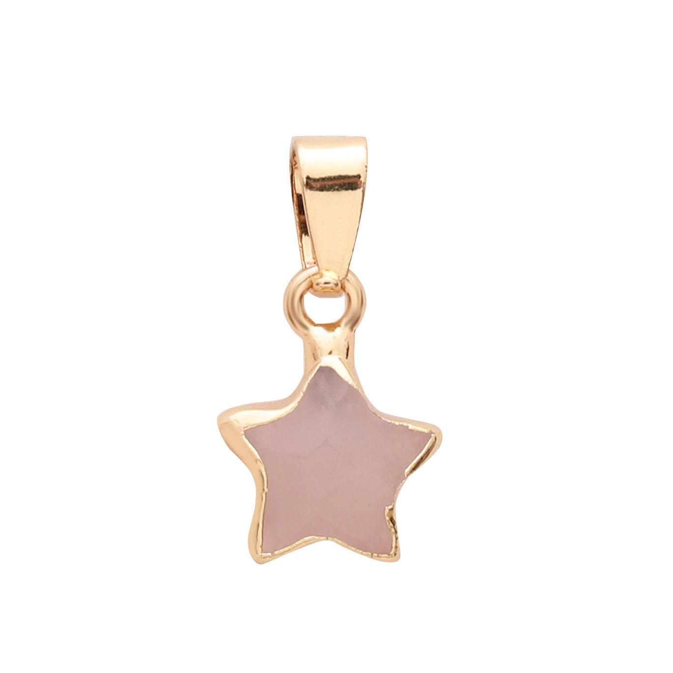 Crystal Star Pentagram Pendant Necklaces GEMROCKY-Jewelry-Rose Quartz-