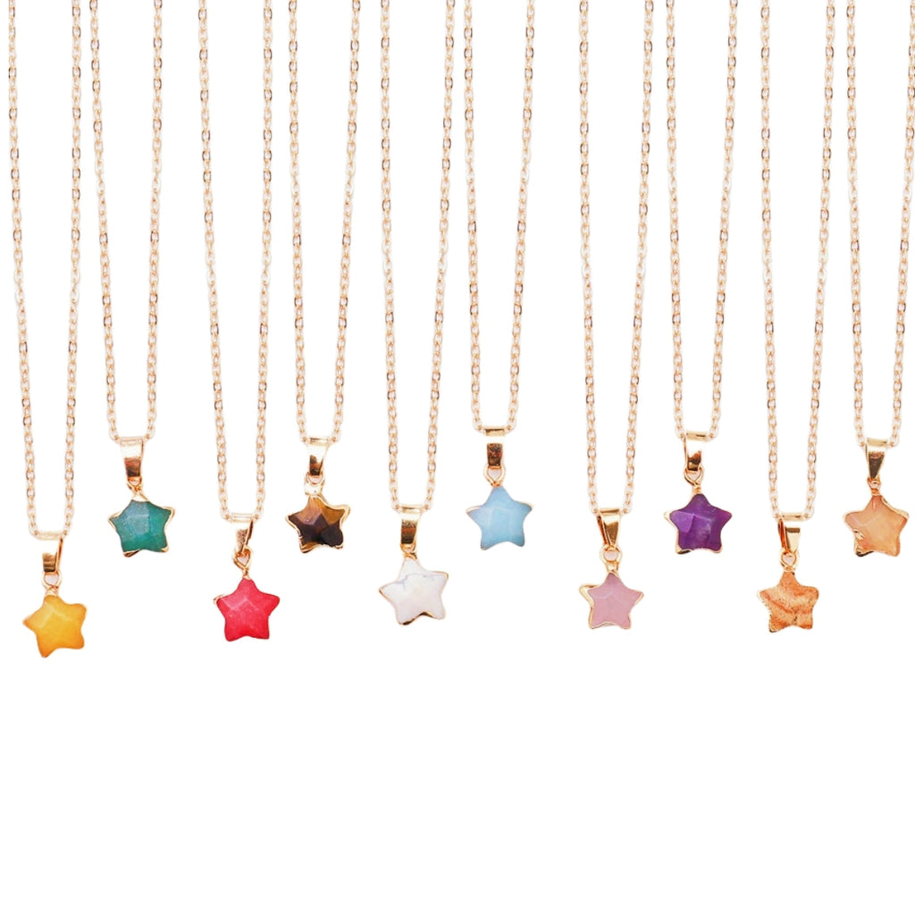 Crystal Star Pentagram Pendant Necklaces GEMROCKY-Jewelry-