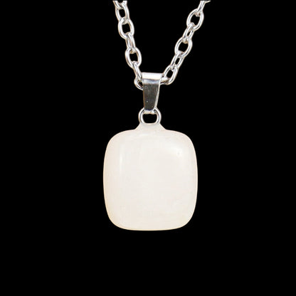 Crystal Tumbled Stones Pendant Necklaces GEMROCKY-Jewelry-Clear Quartz-