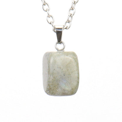 Crystal Tumbled Stones Pendant Necklaces GEMROCKY-Jewelry-Labradorite-