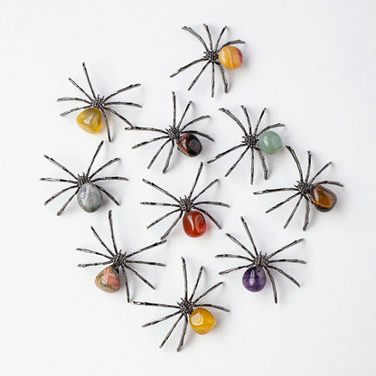 Crystal Tumbles Halloween Mini Spider Festival Decor Ornaments GEMROCKY (6)