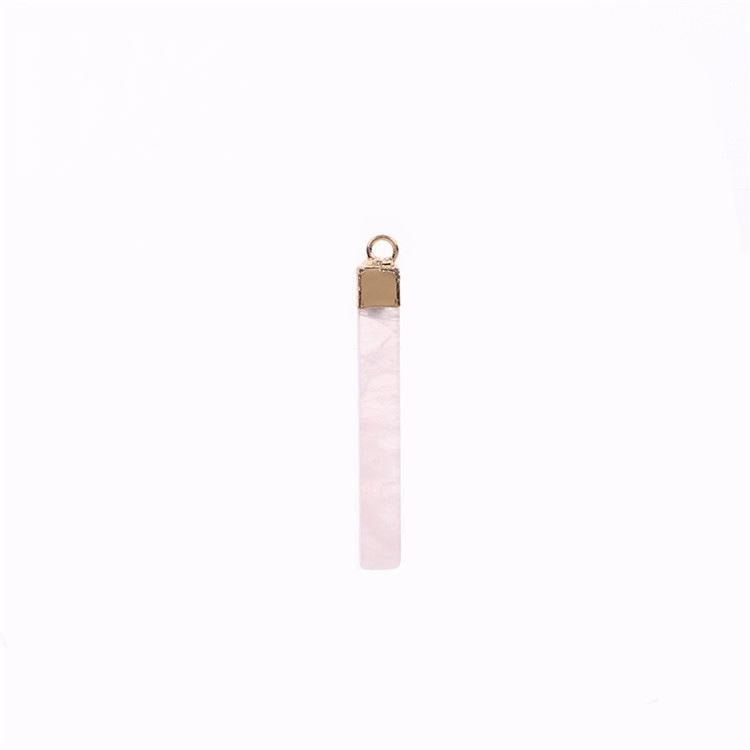 Cuboid Long Pendulum Pendants GEMROCKY-Jewelry-Rose Quartz-
