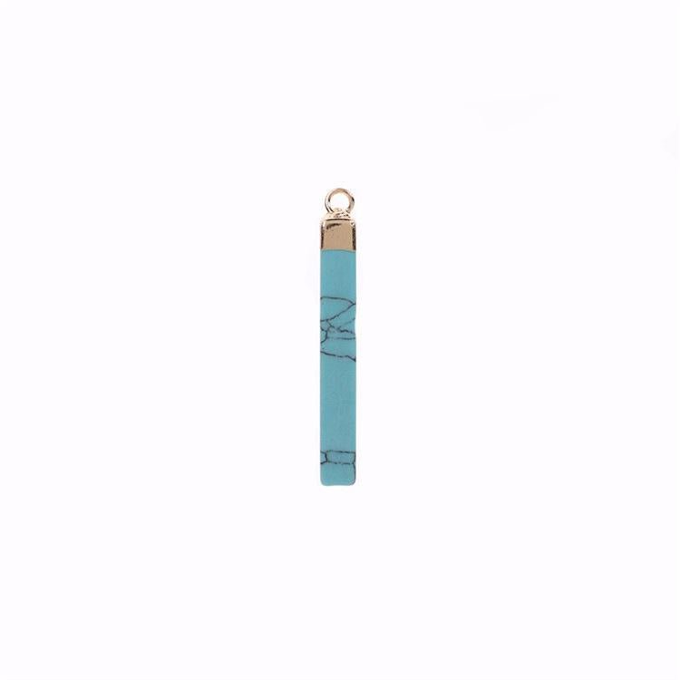 Cuboid Long Pendulum Pendants GEMROCKY-Jewelry-Turquoise-