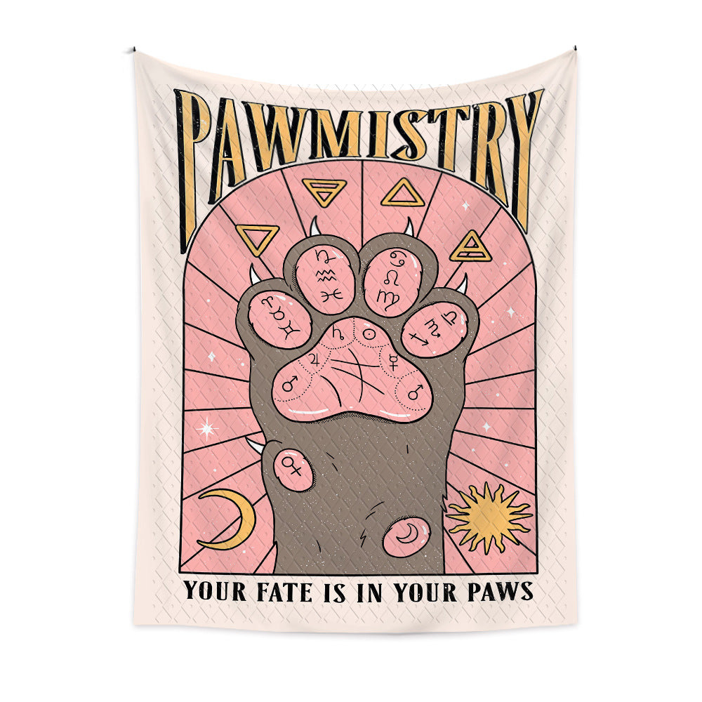 Cute Cat Paw Bohemian Style Tapestry GEMROCKY-Decoration-73*95cm-PAWMISTRY-