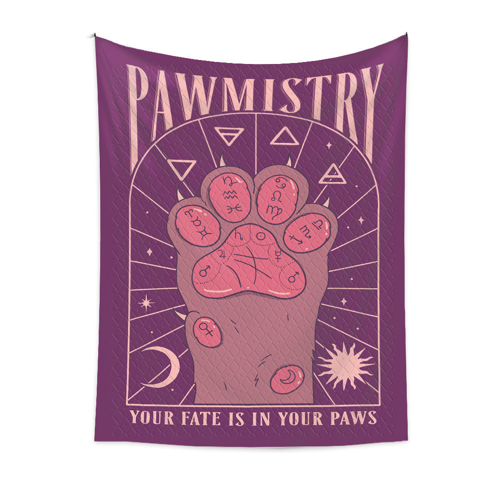 Cute Cat Paw Bohemian Style Tapestry GEMROCKY-Decoration-73*95cm-PAWMISTRY2-