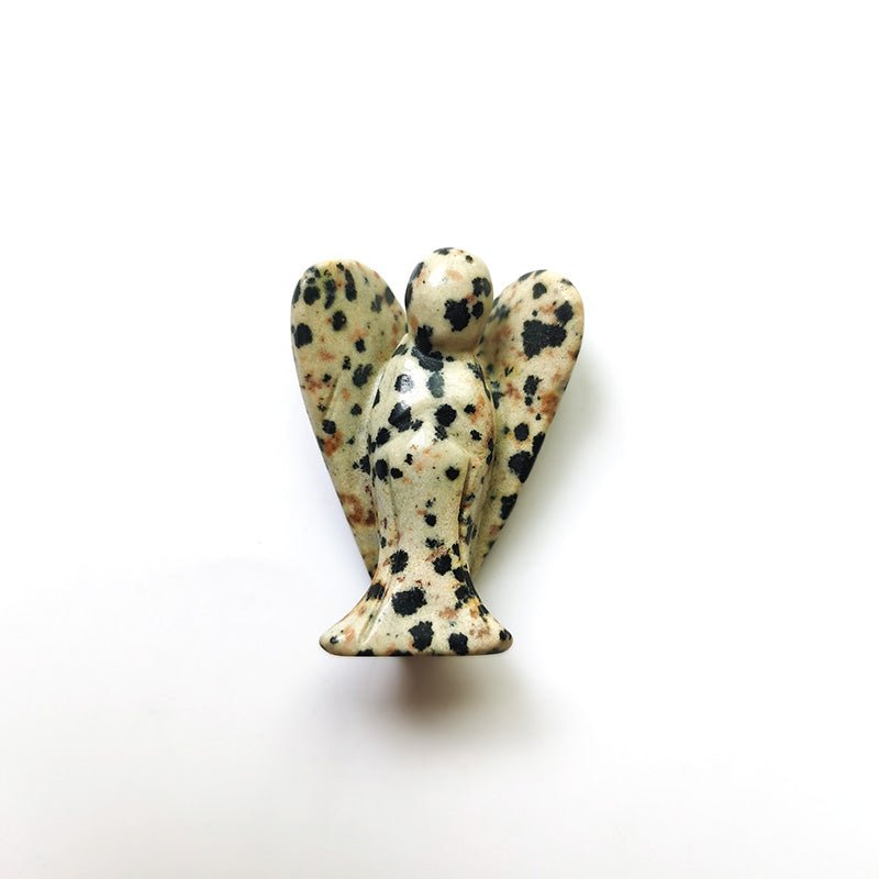 Dalmatian Jasper Angel 1.5 Inch GEMROCKY-Carvings-